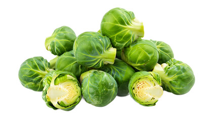 Brussels Sprouts isolated on white background