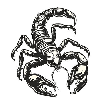 scorpion isolated on white