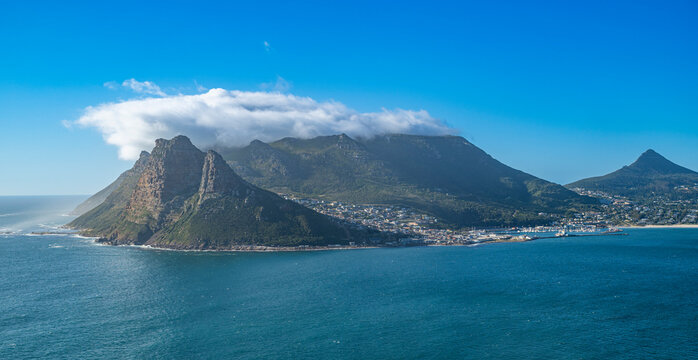 Aerial of Hout Bay, Cape Town, Cape Penisula