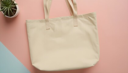 Tote bag on white background