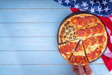 4th july party holiday usa patriotic pizza