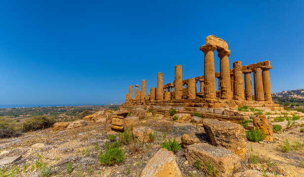 Temple of Hera, Valle dei Templi (Valley of Temples), UNESCO World Heritage Site, Hellenic architecture, Agrigento, Sicily, Italy