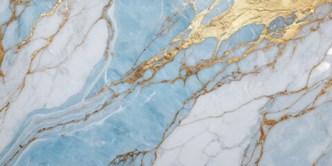 White and LIGHT blue AND GOLD marble textured background