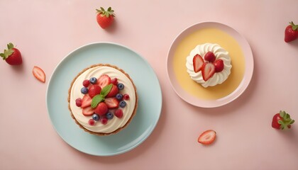 Dessert with berries