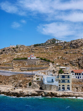 View towards the Panormitis Church, Pigadia, Karpathos Island, Dodecanese