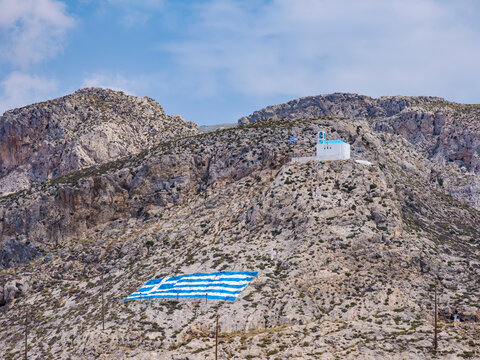 Church of the Resurrection and the Greek Flag, Pothia (Kalymnos Town), Kalymnos Island, Dodecanese