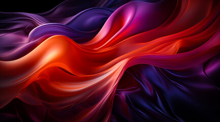 3d render of abstract background with flowing colorful waves