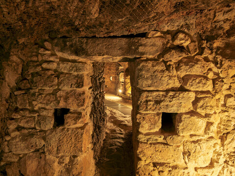 Tunnel of Eupalinos, UNESCO World Heritage Site, Mount Kastro, Pythagoreio, Samos Island, North Aegean