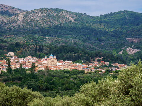 View towards Mili, Samos Island, North Aegean