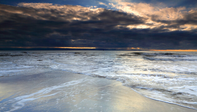 Seascape from Nash Point looking across The Bristol Channel, South Wales