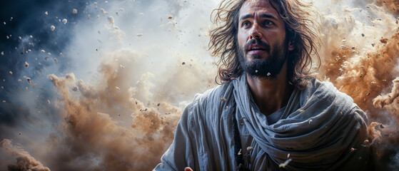 Jesus Resurrection Wallpaper Background Poster Digital Art - obrazy, fototapety, plakaty