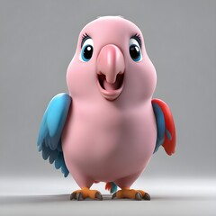 Small, cute, and smiling bird.