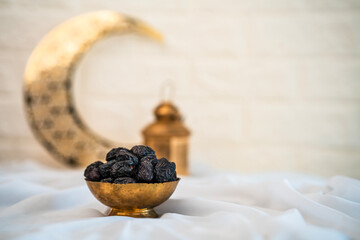 Ramadan Mubarak and iftar concept background