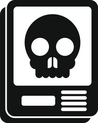Head skeleton Xray image icon simple vector. Hospital examination. Facility clinic
