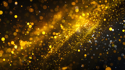 Twinkling Magic: Vibrant Yellow Sparks Illuminate a Transparent Background, Capturing the Enchanting Essence of Christmas with Abstract Patterns and Sparkling Dust Particles