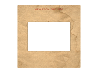 Old Film Photo Slide Mount With Alpha