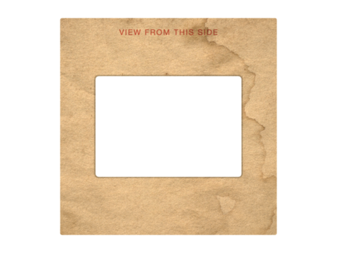 Old Film Photo Slide Mount With Alpha