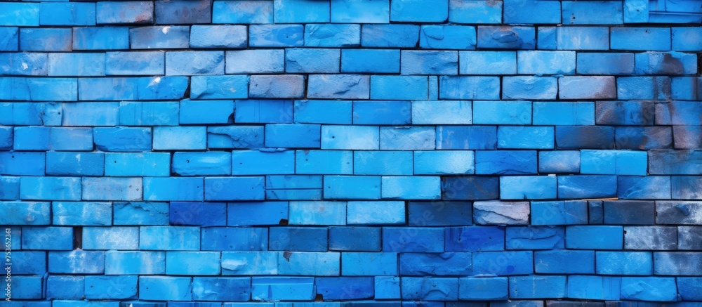 Canvas Prints Wall made of blue bricks