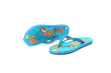 floral design womens eva flip-flop isolated 