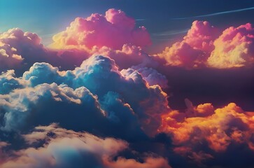 amazing colorful clouds design background 