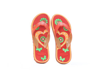 floral design womens eva flip-flop isolated 