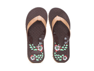 floral design womens eva flip-flop isolated 