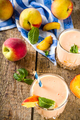 Peach smoothie or yogurt