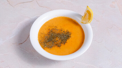 Lentil soup bowl