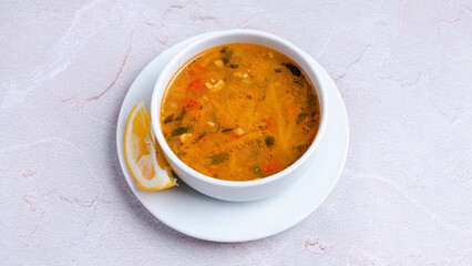 Vegetables soup bowl