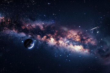 Obraz na płótnie Canvas Breathtaking Space Scenery, Beautiful Universe, Generative AI