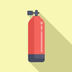 Oxygen balloon icon flat vector. Medical doctor aid. Mobile healthcare