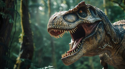 a cinematic and Dramatic portrait image for Dinosauria
