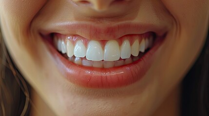 Fototapeta premium Perfect smile with beautiful white teeth