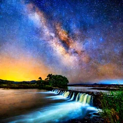 Fotobehang 밤하늘에 펼쳐지는 은하수 © 현 대