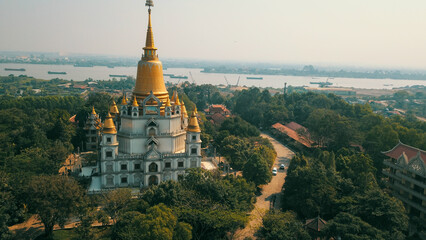 Buu Long pagoda at District 9, Ho Chi Minh City, Vietnam - obrazy, fototapety, plakaty