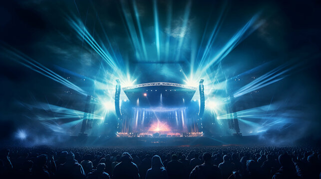 Concert e-ticket showcasing the dynamic stage setup and artist lineup,