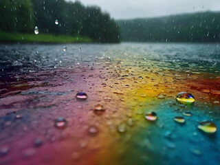 water drops on the window
