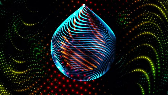 particle abstruct background on black wall.4k video.