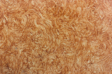 Abstract wall painted with brown color, decorative wall paint