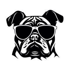 boxer dog  silhouette