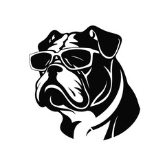 boxer dog  silhouette