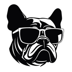 boxer dog  silhouette