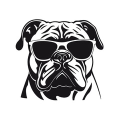 boxer dog  silhouette