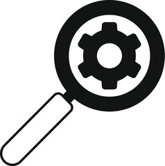 Search gear cog icon simple vector. Sim battery. Source random access