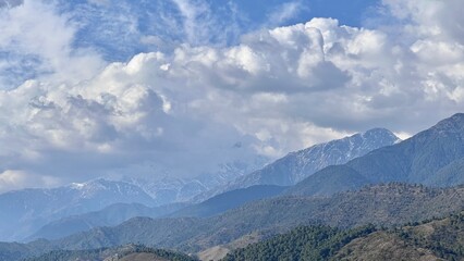 Beautiful landscape of Mcleod Ganj, Himachal Pradesh, home to the tibetan government in exile