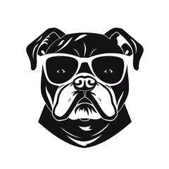 boxer dog  silhouette