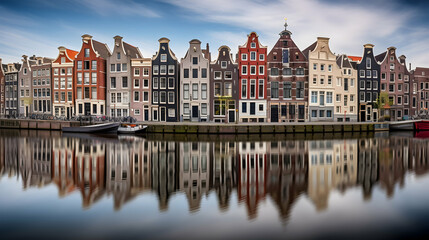 Fototapeta na wymiar The charming canals of Amsterdam,