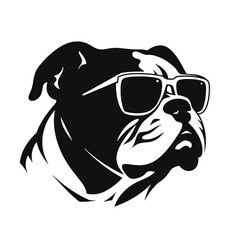 silhouette portrait of a bulldog 