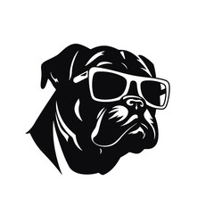 Naklejka premium bulldog head tatoo