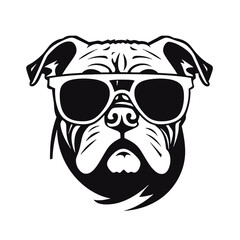 Fototapeta premium bulldog head tatoo